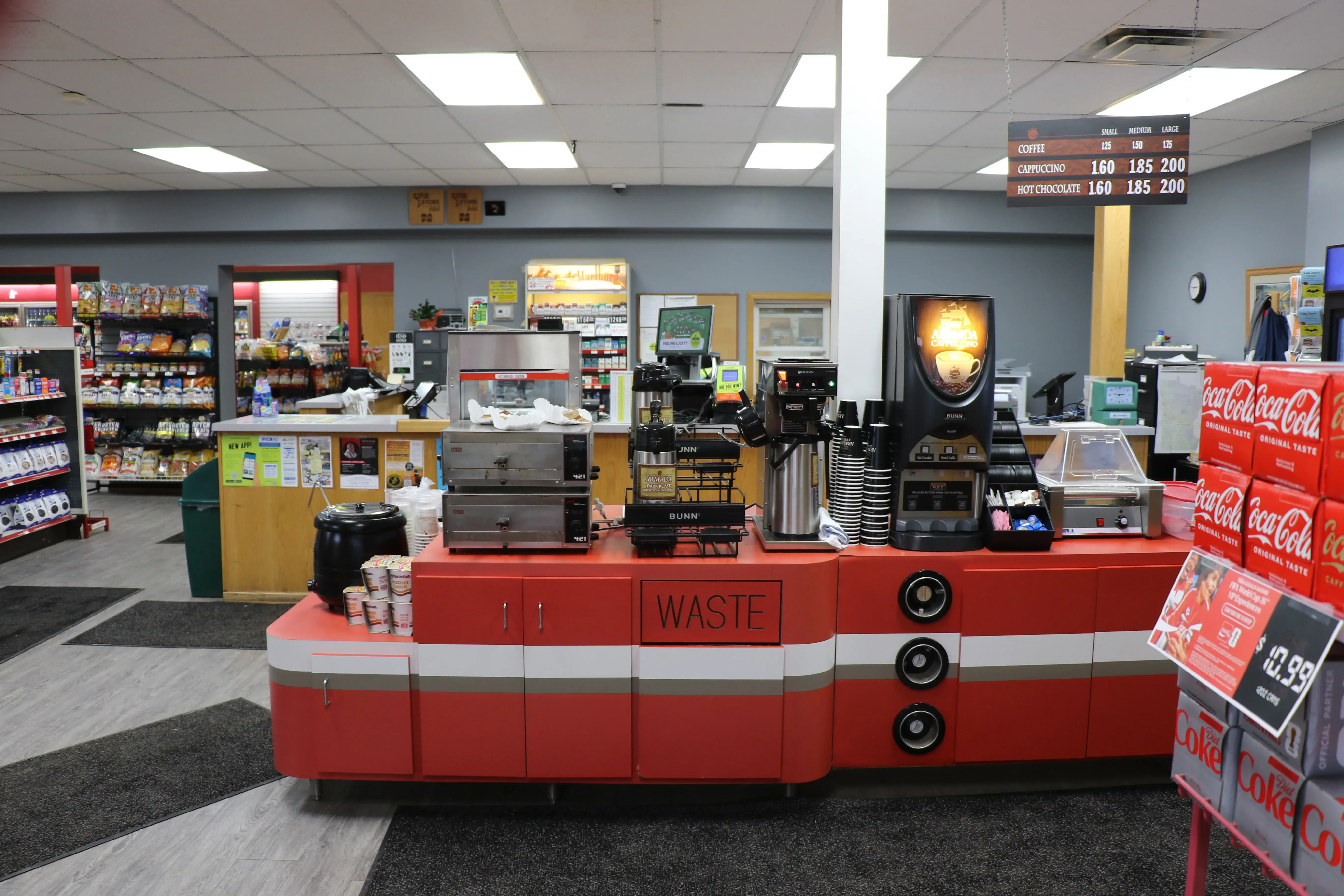 Pope County Co-Op convenience store counter